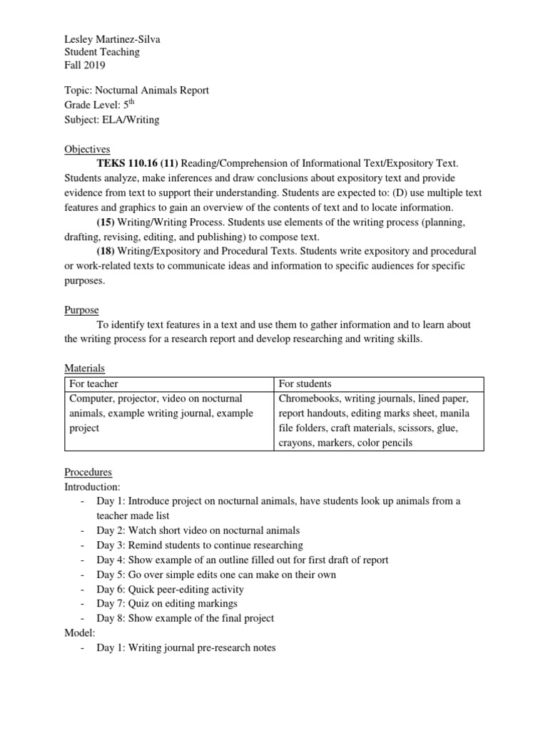 Ela Lesson Plan WK 10-7 | PDF | Teachers | Reading Comprehension