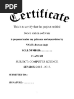 This Is To Certify That The Project Entitled Police Station Software