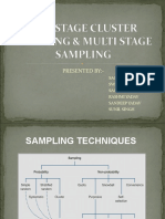 One Stage and Multiple Stage Sampling
