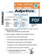 Ficha de El Adjetivo para Segundo de Primaria PDF