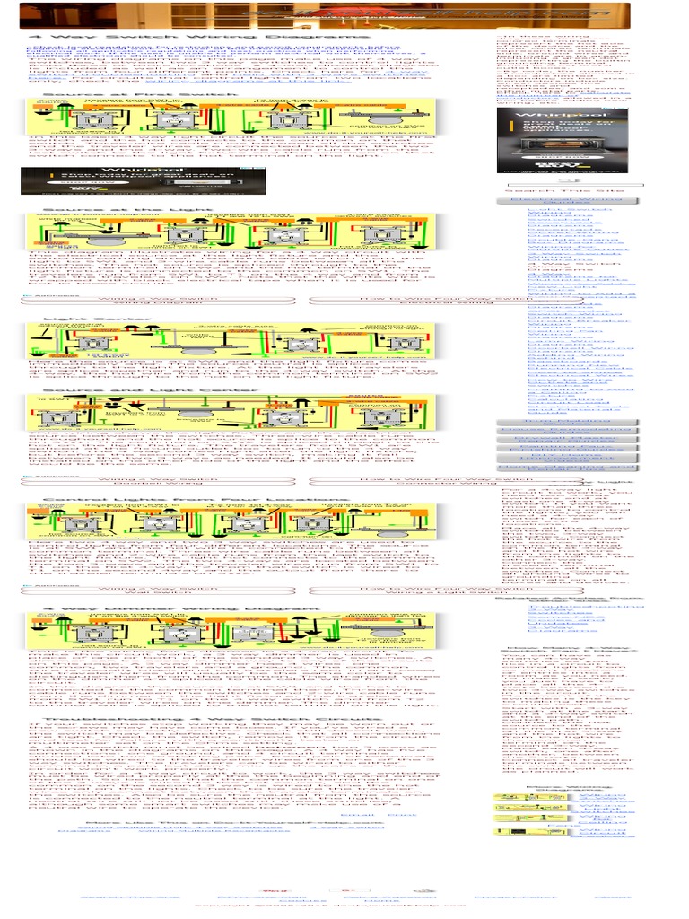 4 Way Switch Wiring Diagrams | PDF | Electrical Wiring | Switch
