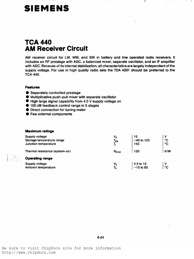 TCA440 | PDF