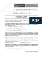 Examen de Admisi&Oacute;n 2017 - 2 Resuelto