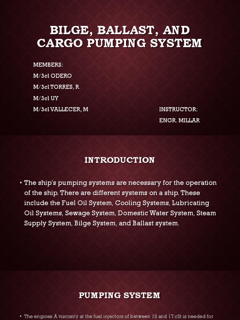 Understanding Shipboard Bilge, Ballast, and Cargo Pumping Systems A