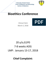 Bioethics Conference: Clinical Clerk March 2, 2018