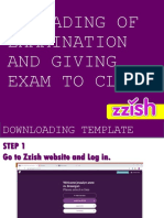 Uploading of Examination and Giving Exam to Class