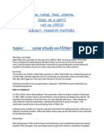 Case Study On Hitler PDF