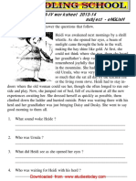 CBSE Class 4 English Revision Worksheet (106) - Revision