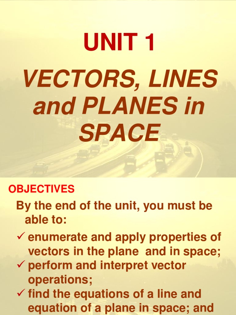 Vectors, Lines, and Planes in Space | PDF | Euclidean Vector | Spacetime