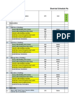 Electrical Schedule Plan