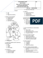 Examen religión sexto