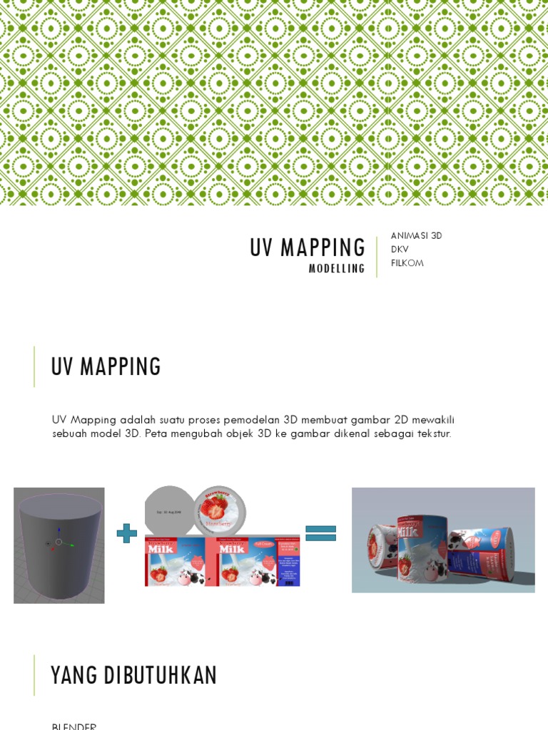 Panduan UV Mapping untuk 3D Modeling | PDF