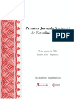 Actas de La Primera Jornada Nacional de Estudios Eslavos1 PDF