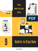 The Not-To-Do List:: Habits To Stop Now