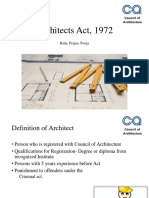Architects Act, 1972: Rida, Prajna, Pooja