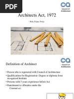 Architects Act, 1972: Rida, Prajna, Pooja