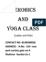 Aerobics & Yoga Class for Ladies & Kids