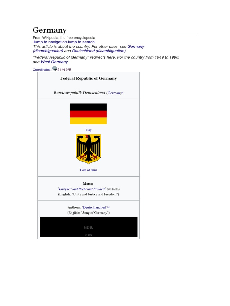 Germany: Federal Republic of Germany | PDF | Germany | World Politics