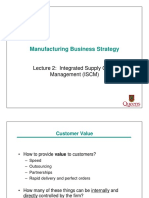 Manufacturing Business Strategy: Lecture 2: Integrated Supply Chain Management (ISCM)