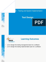 Test Design: ISYS6264 - Testing and System Implementation