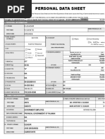 Personal Data Sheet