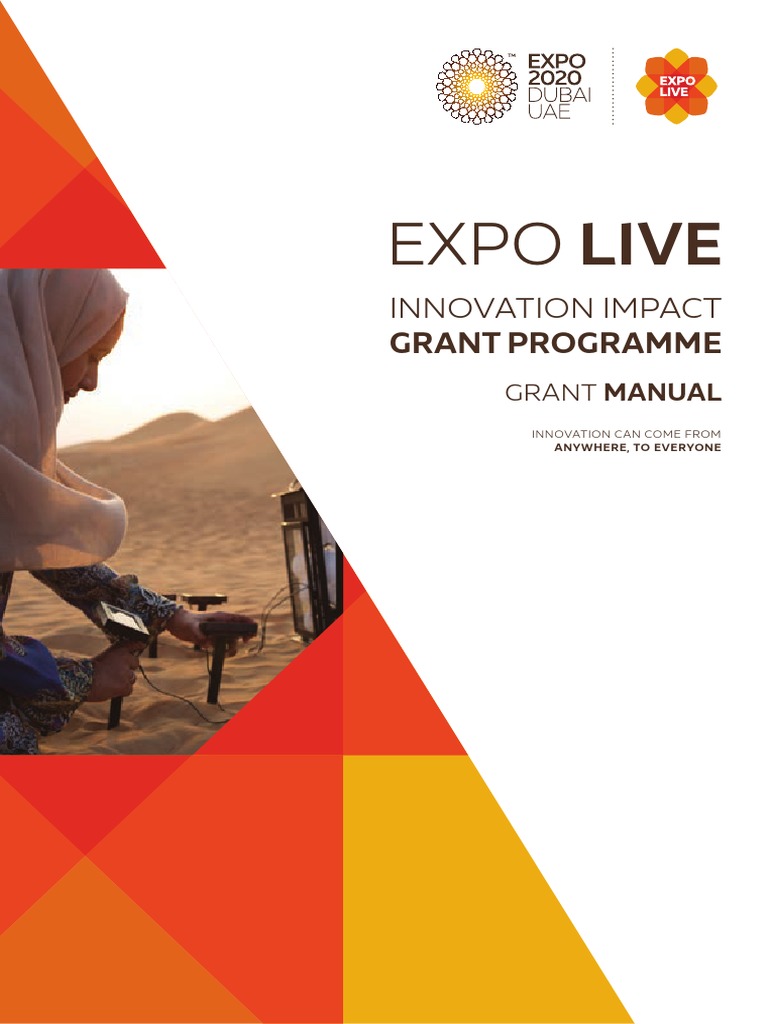 Expo Live Innovation Impact Grant Programme Manual en PDF | PDF ...