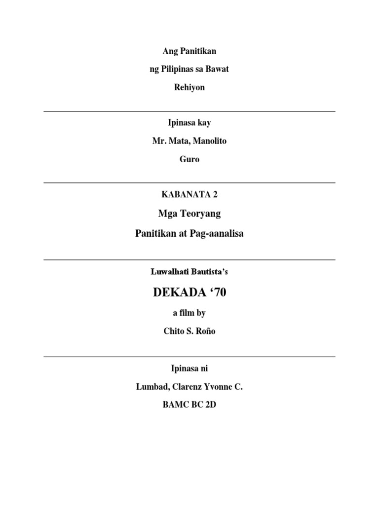 Dekada | PDF