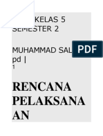 RPP - Kelas 5 Semester 2 Muhammad Saleh, S PD - : Rencana Pelaksana AN