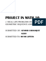 Project in Math 10: (3 Real Life Problems On Geometric Sequence and Solve)