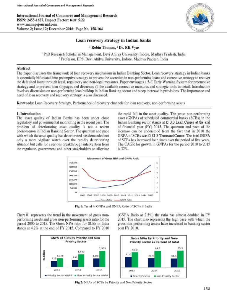 LOAN RECOVERY STRATEGIES PDF intelligence overview