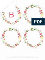 Printable Wedding Floral Banner Red 1