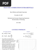 5310 Mass Diffusion and Droplet Evaporation