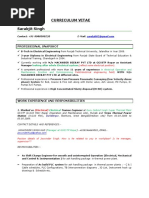 Curriculum Vitae Sarabjit Singh: Professional Snapshot