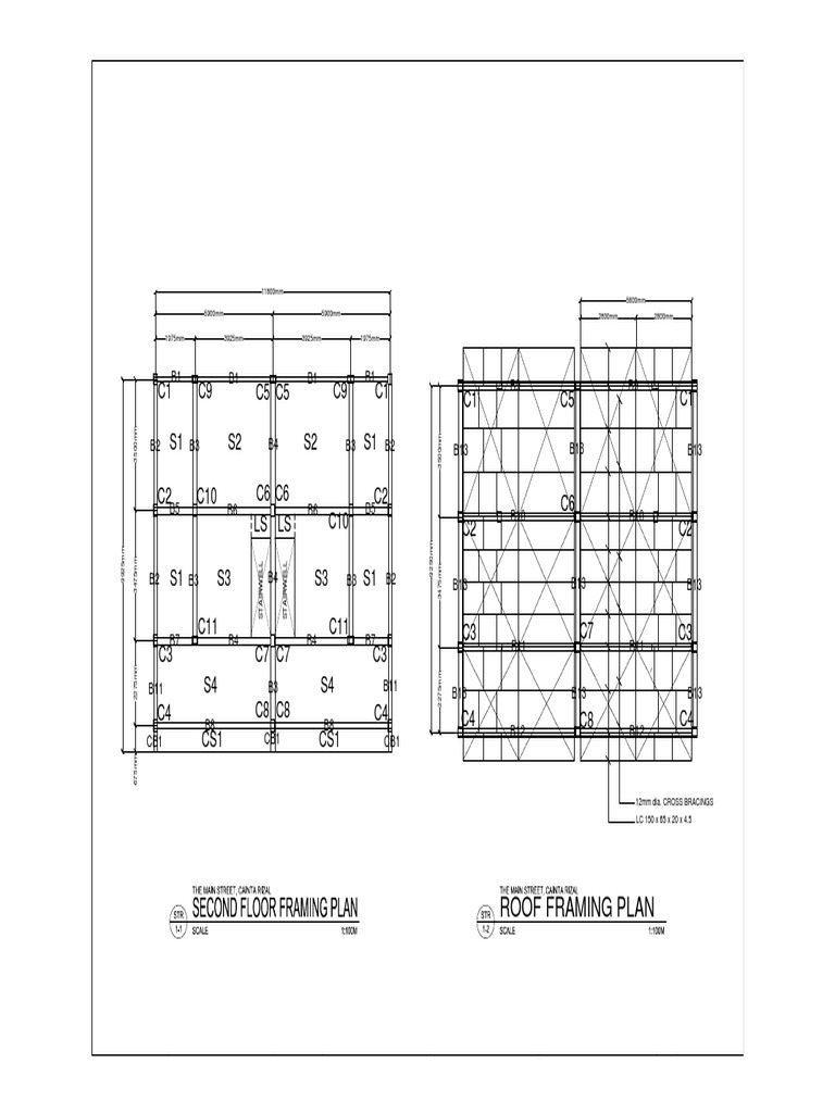 Stairwell and Roof Framing Plan | PDF | Leisure | Sports