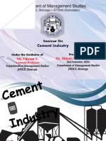 Department of Management Studies: Cement Industry