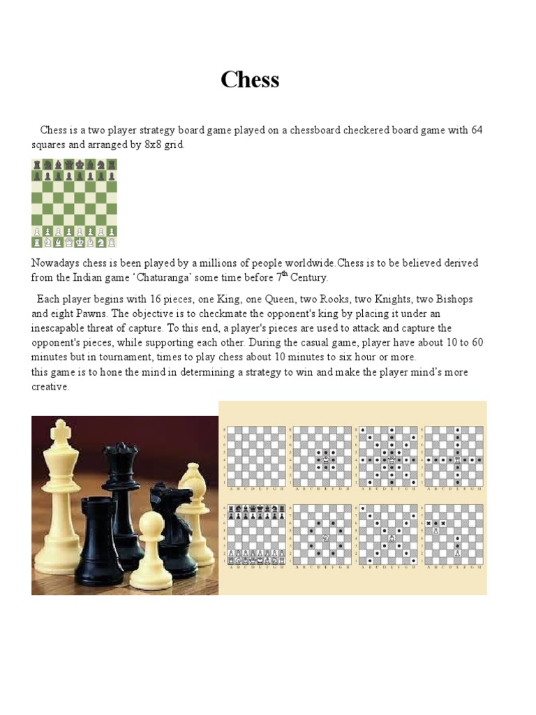 Chess: Rules and Strategy Overview | PDF | Home & Garden