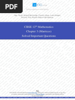 Matrices Worksheet