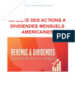 La Liste Des Actions A Dividendes Mensuels PDF