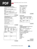 Elementary Quick Check Test 5A: Grammar