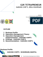 G2R TETRAPRENEUR: Operation Management Implementation and Recommendations for Gadung Chips