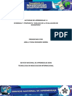 Análisis indicadores desempeño cargos producción comercial administración