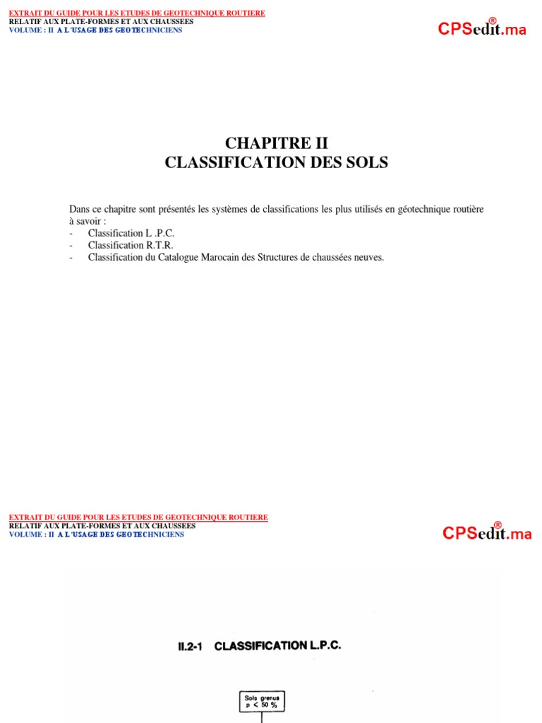 Classification des sols en géotechnique | PDF | Échecs | Matériaux