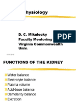 Renal Physiology: D. C. Mikulecky Faculty Mentoring Program Virginia Commonwealth Univ