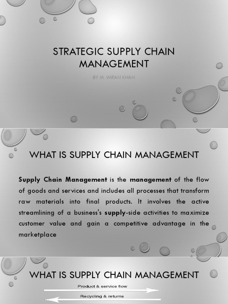 Strategic Supply Chain Management Insights | PDF | Supply Chain | Inventory