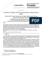 Comparison of Quality of Life and Mental Health of Addicts and Non-Addicts