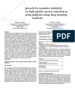 A Novel Approach For Semantic Similarity Measurement For High Quality Answer Selection in Question Answering Platform Using Deep Learning Methods