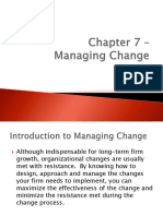 Chapter 7 Managing Change