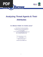 Analyzing Threat Agents & Their Attributes: Dr. Stilianos Vidalis, Dr. Andrew Jones