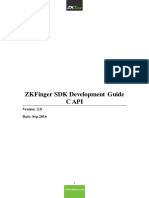 Zkfinger SDK Development Guide C Api: Date: Sep 2016