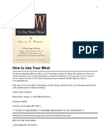 How To Use Your Mind PDF